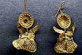 Hania - the Archaeological Museum, pair of gold earrings from a cist grave in the town 